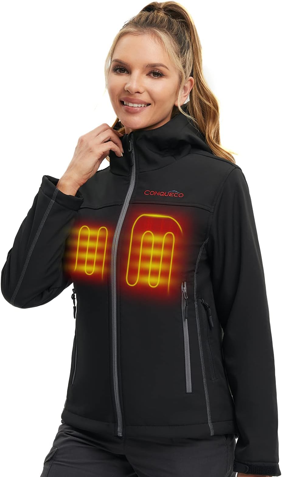 Heated Jacket Electric Hoodie Jacket With Battery Pack