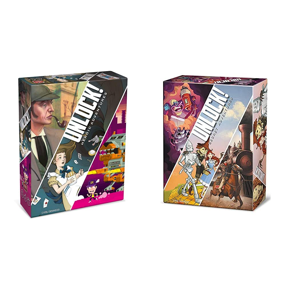 Asmodee Unlock Heroic Adventures Gioco Da Tavolo Edizione In Italiano, Multicolore, 8984 & Unlock Secret Adventures Gioco Da Tavolo Edizione In Italiano, Multicolore