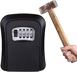 Cofre Caixa Guarda Chave Com Senha Segredo Parede Airbnb Top Preto