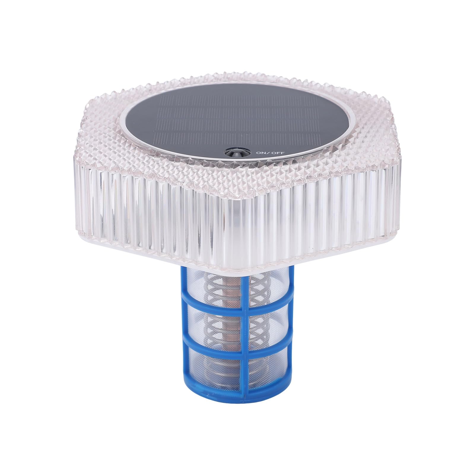 Tosuny Solar-Pool-Ionisator, Schwimmender Poolreiniger mit RGB-Farbwechsellichtern, Solarbetriebener Wasserreiniger für Salzwasser-Spa, Automatische Nachtbeleuchtung, Wetterbeständige Pool-Dekoration