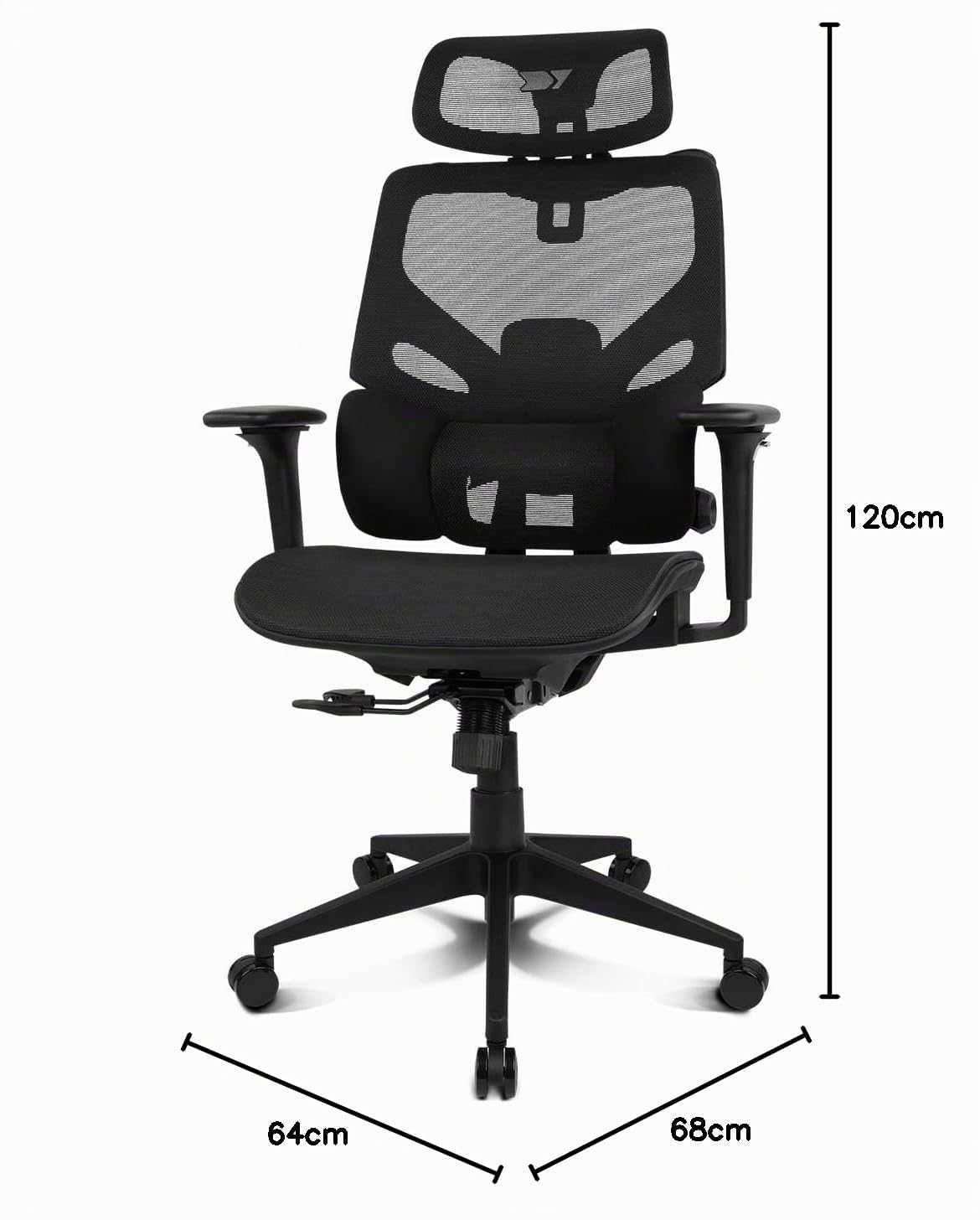 DRIFT GAMING DRAIR400 - Sedia da gioco professionale, rete di alta qualità e polimeri rinforzati, braccioli imbottiti regolabili 4D, pistone classe 4, girevole, inclinabile, regolabile, nero.