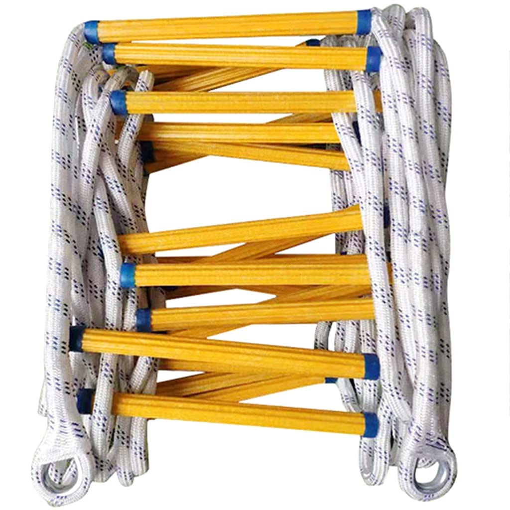 KFGISD, Emergency Anti-Slip Resin Escape Ladder For, Wear-Resistant Polyester Soft Rope Ladder10M/32.8Ft,Rope Ladder(5M/16.4Ft)