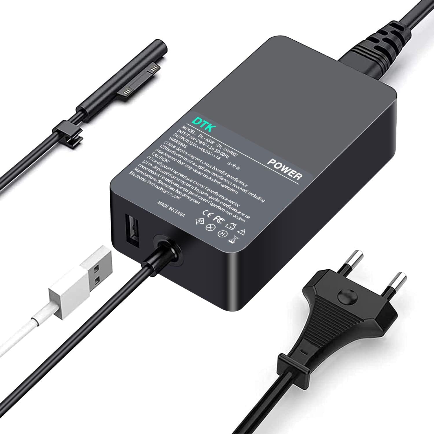Getue 3 m Surface Connect to USB-C oplaadkabel voor Microsoft Pro7 Go2