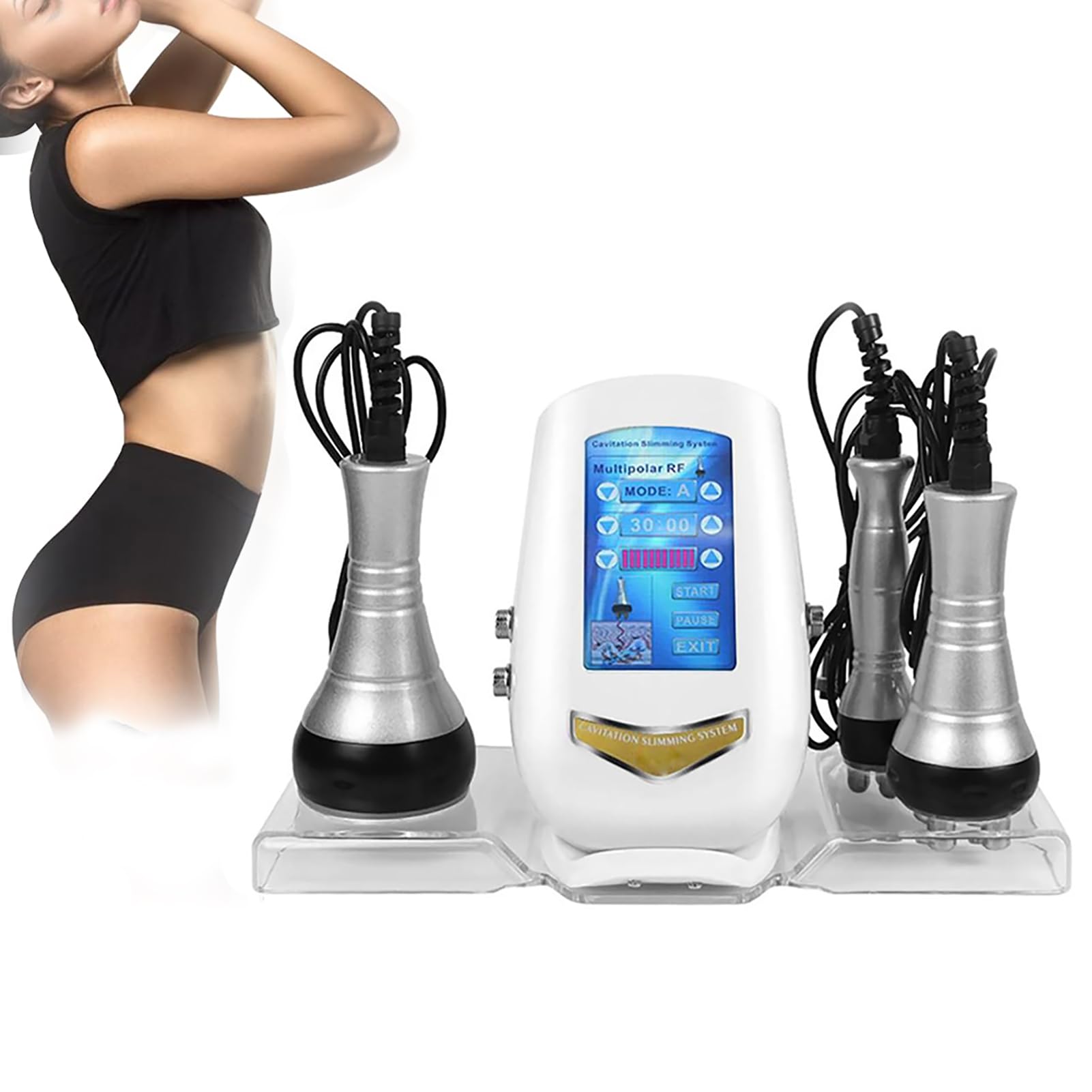 40K MáQuina De Adelgazamiento Masajeador,3 en 1 AnticelulíTico Masajeador,Cuerpo Conformado Adelgazamiento MáQuina, Facial Levantamiento,Radiofrecuencia Corporal Facial En Casa