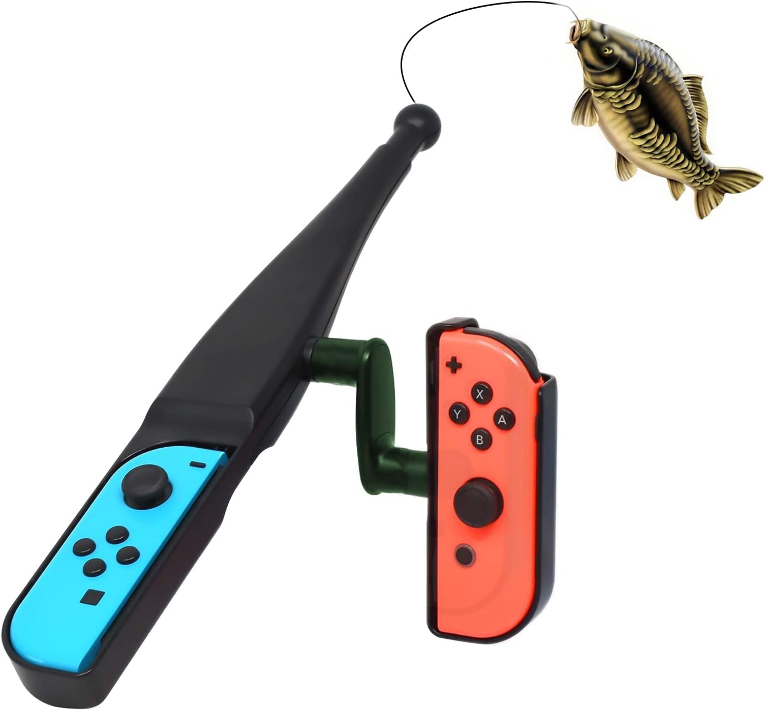 Fishing Rod for Nintendo Switch Joy Con Controller - LYCEBELL Switch Fishing Game Controller Compatible with Nintendo Switch Legendary Fishing, Fishing Star World Tour, Bass Pro Shops