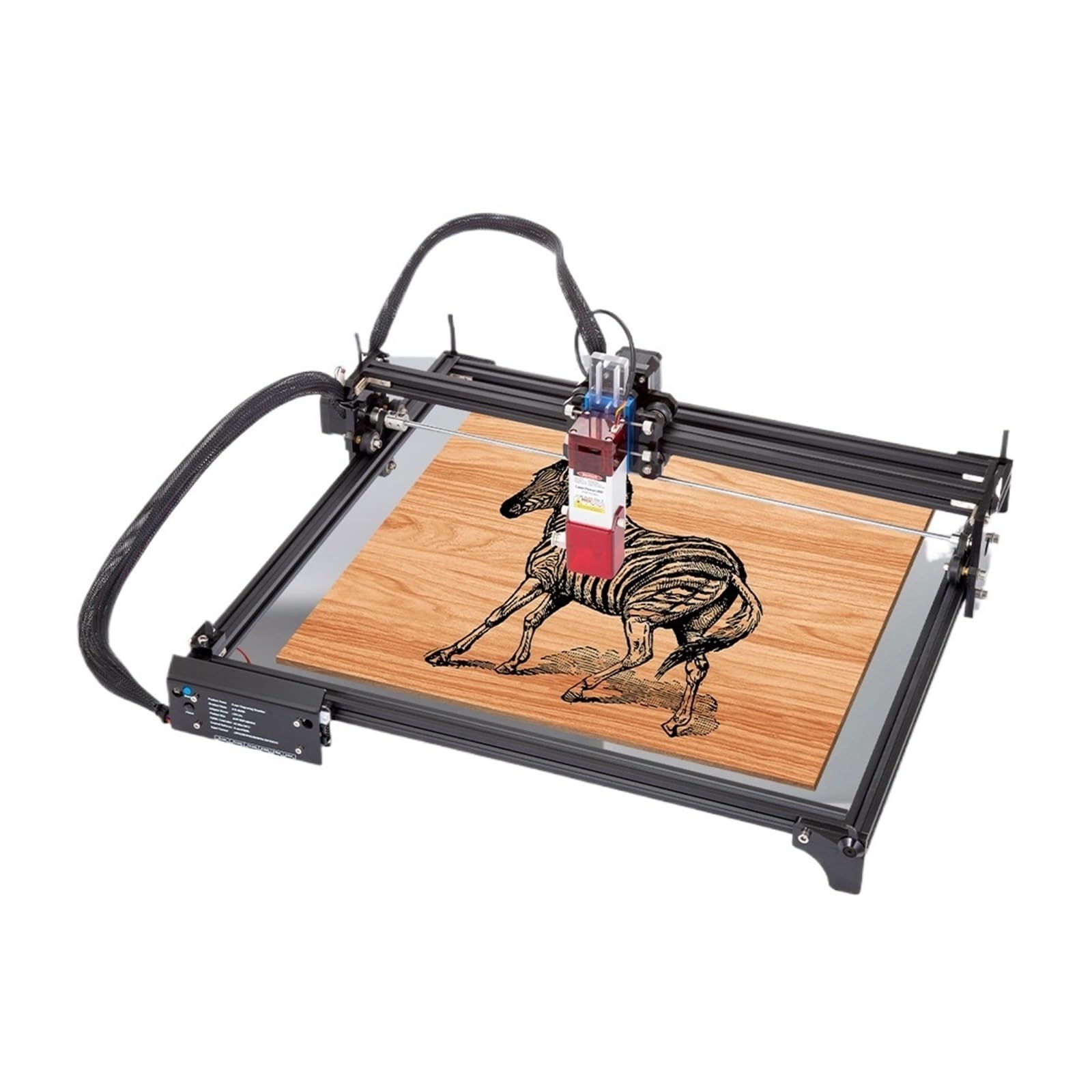 Laser Engraver, Set Di Incisori Laser Fai-da-te Touch Screen Offline Con Pompa Ad Aria A Rulli Rotanti Per Tavolo Da Lavoro A Nido D'ape,Alta precisione