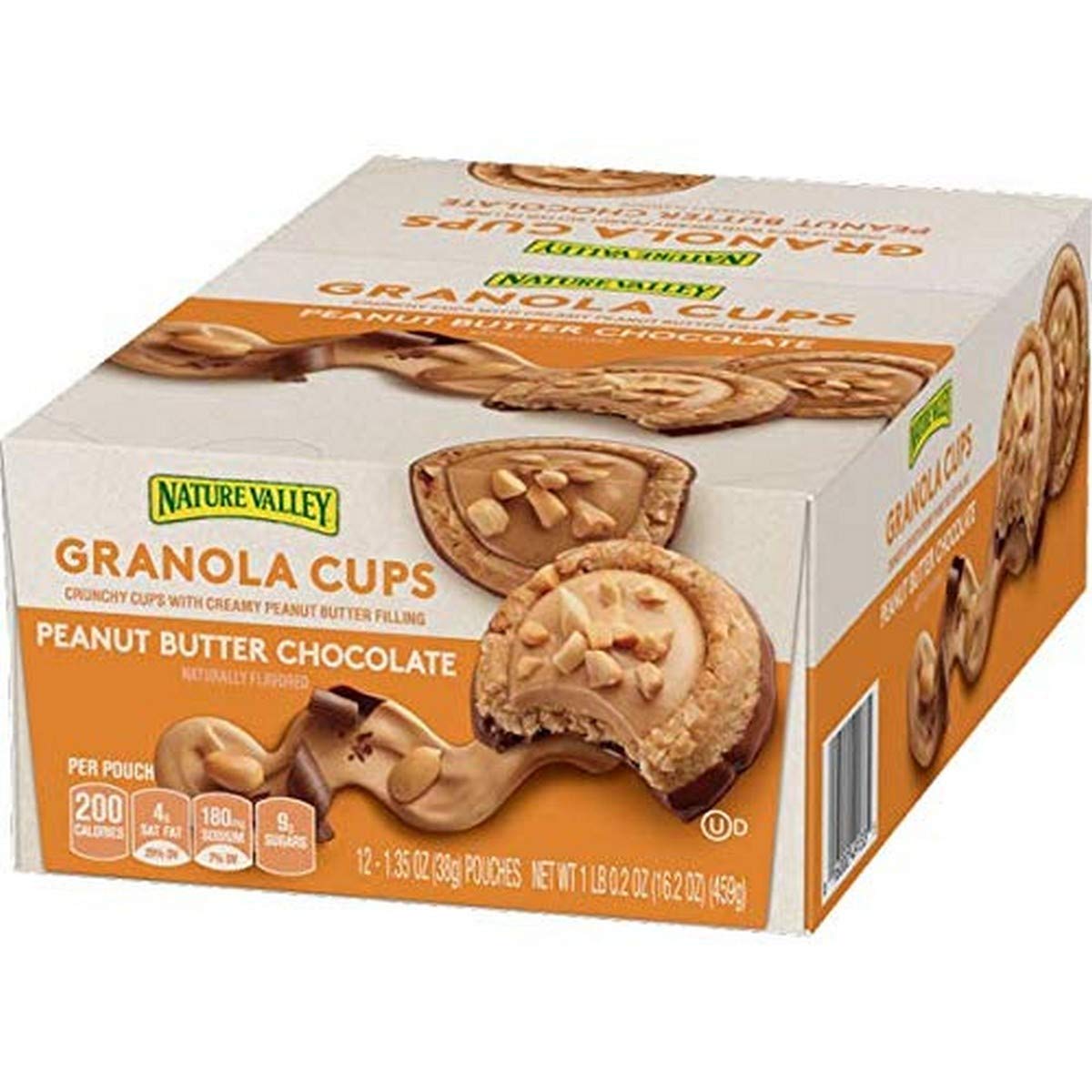 Nature Valley Granola Cups, Peanut Butter Chocolate, 1.35