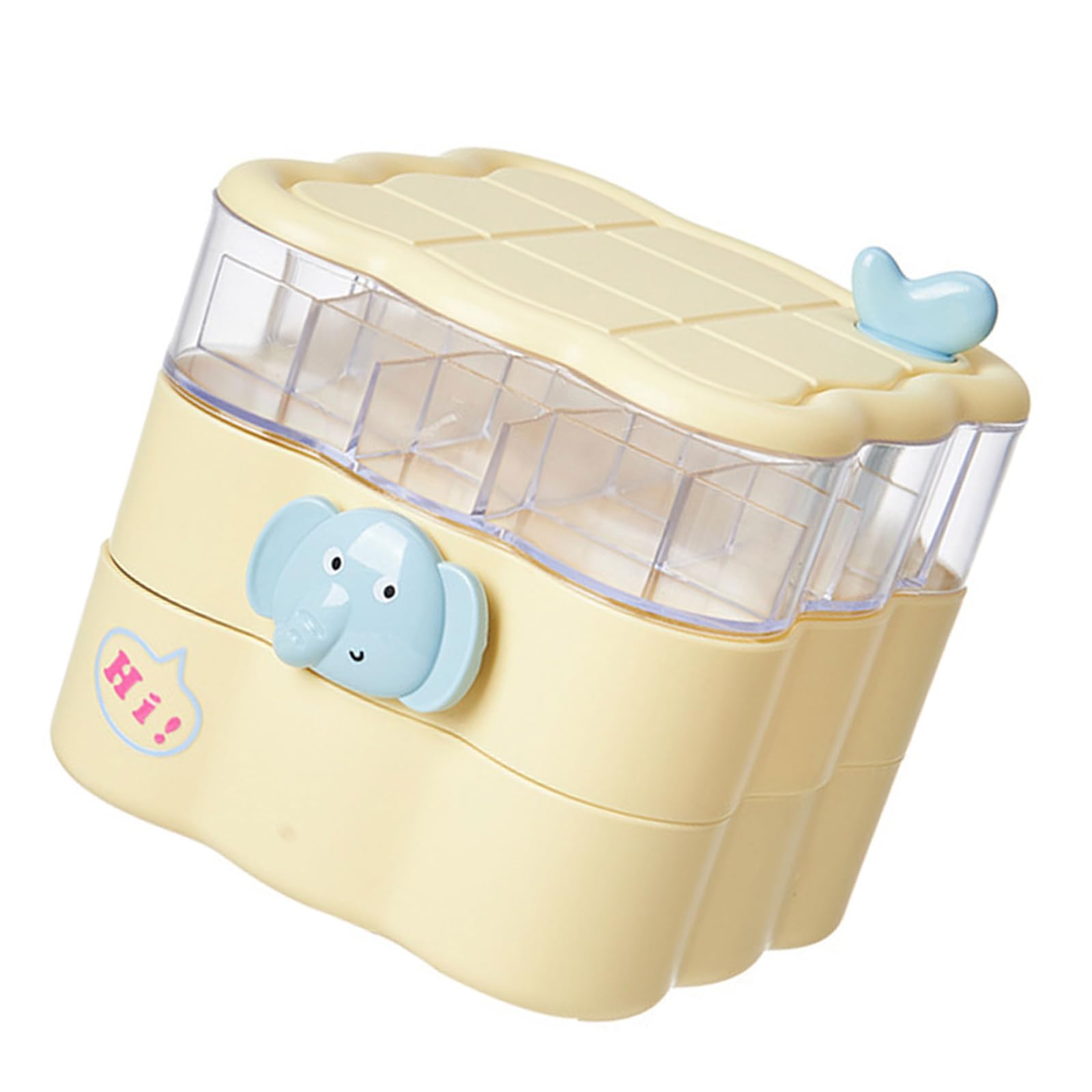 Tsophreniq Multilayer Rotating Clear Jewelry Box Rotatable Case for Cosmetics Organization and Accessories Display Multilayer Box with Compartments