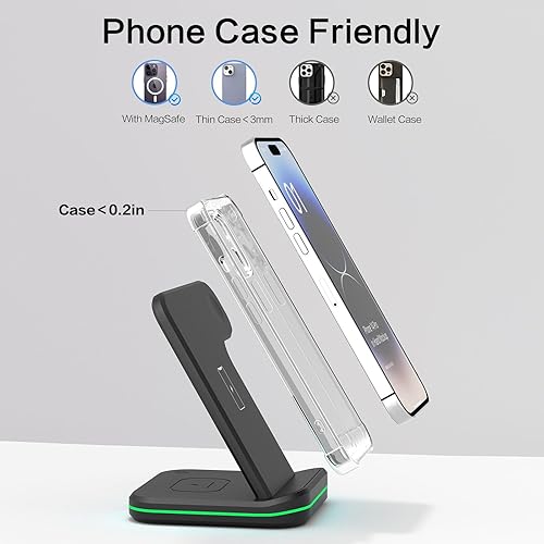 Miniatura 6 de Estación de carga de viaje 3 en 1 para Apple Series, estación de carga inalámbrica, adecuada para iPhone 15141312 Pro MaxProMiniPlus, iWatch