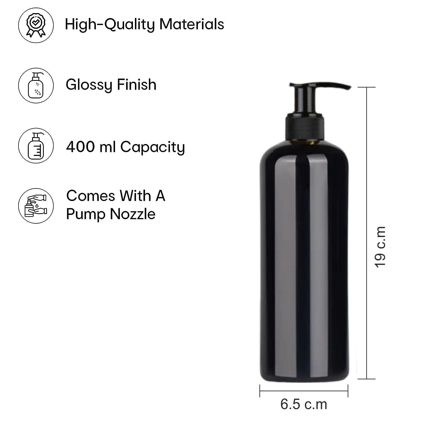 Harrods 5-Piece Empty Refillable Shampoo Pump Bottles | 500ml Plastic Soap Dispenser for Wash Basin, Handwash | BPA-Free, Durable Spray Bottles for Liquid Soap, Lotion, Conditioner (Transparent) (5) - Image 3 thumbnail
