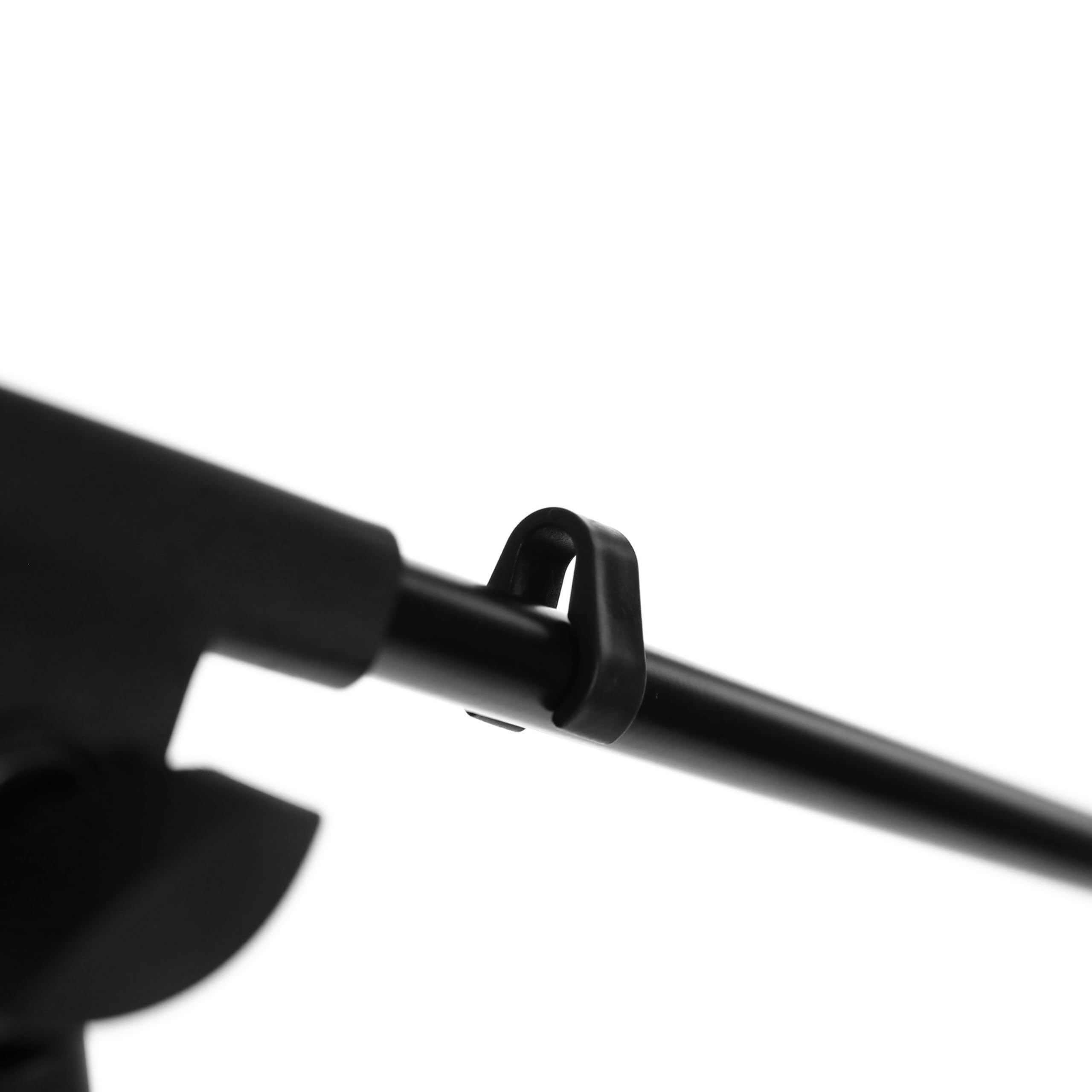Pied de Micro Perche économique Noir. Plugger Studio PDM Eco Trépied Robuste et Stable. Pliable. Stand Micro réglable en Hauteur 95 à 165cm. Perche 80cm. Filetage : 3/8" + Adaptateur 5/8".
