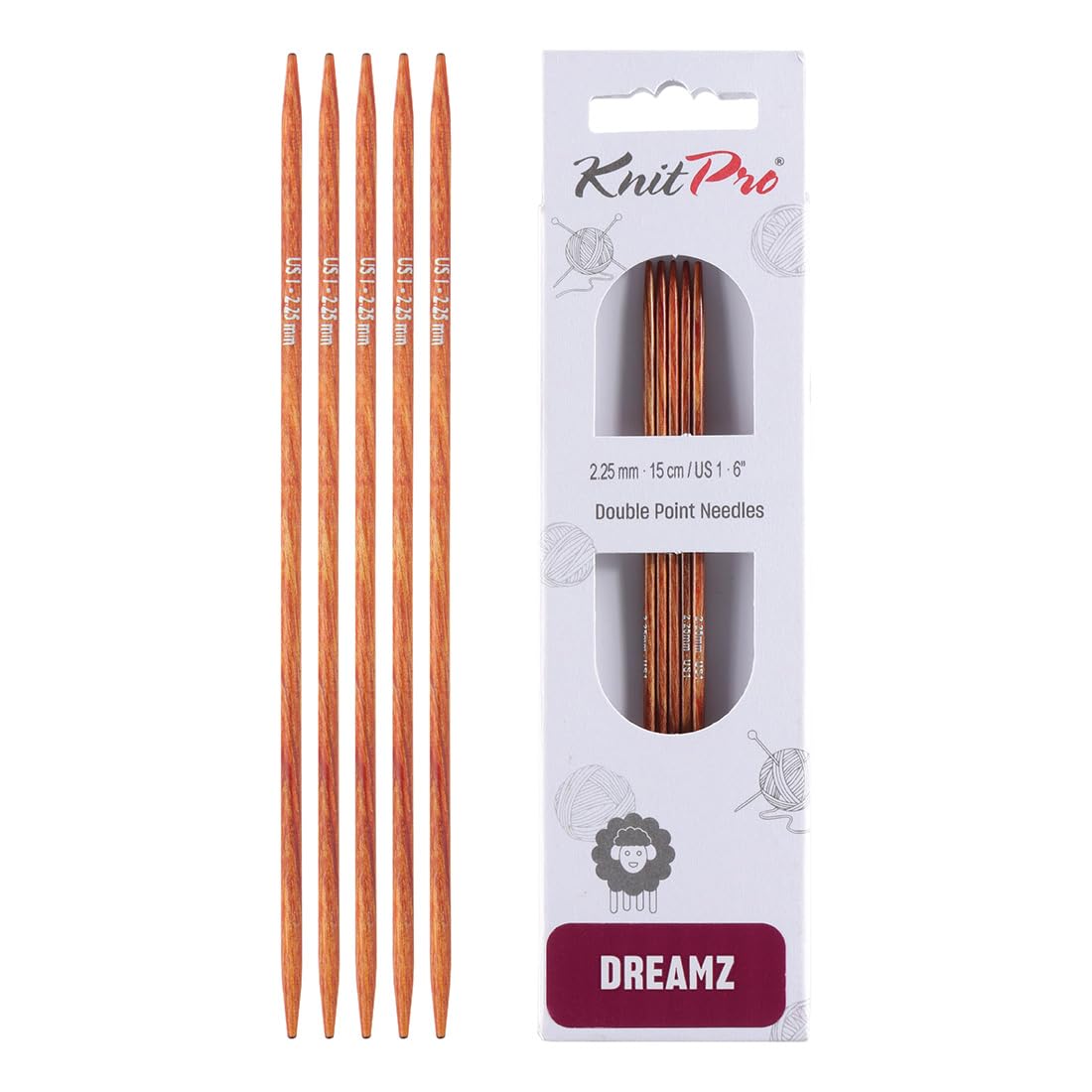 KnitPro Dreamz Double Pointed Needles 6" (15cm) | Size 2.25mm