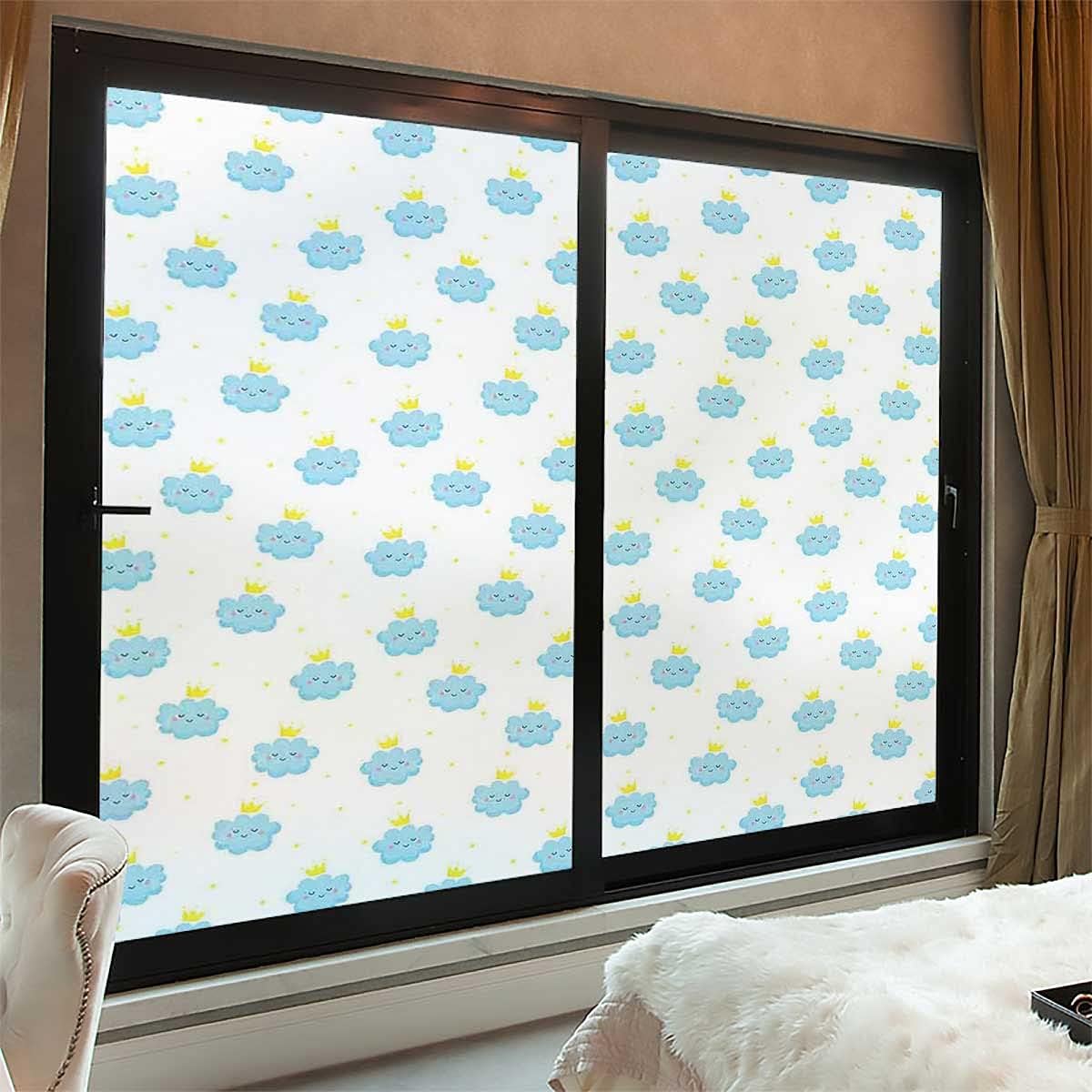 Window Tinting Film for Home Kid Pattern Dreams Window Film Static Cling Glass Film