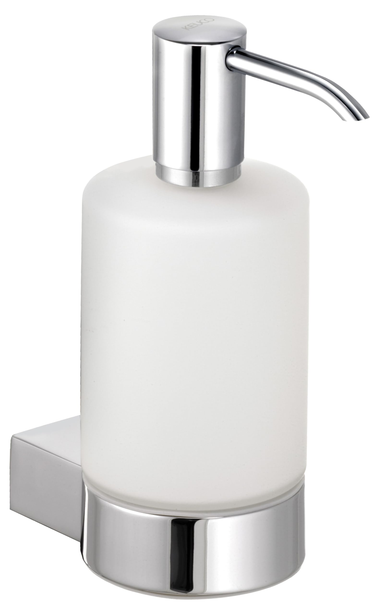 Keuco 14953019000 Plan Distributeur Mural de Lotion avec Pompe en Verre Cristal Mat Chromé