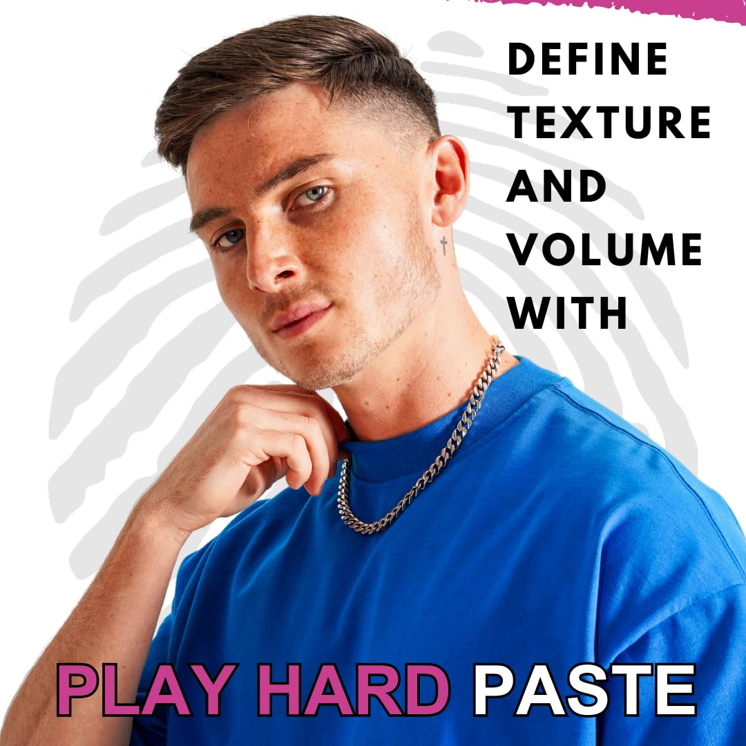 CRAZY BULL PLAY HARD - Ultra Strong Hold Styling Texture Full Matte Paste (100g) i grzebień