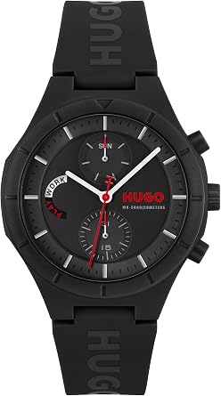 HUGO Mens #LIT Multi Watch Lightweight TR90 Case, Multifunction Movement, Bold and Playful Design, Quartz Accuracy, Stylish Everyday Wear - Gift for Him