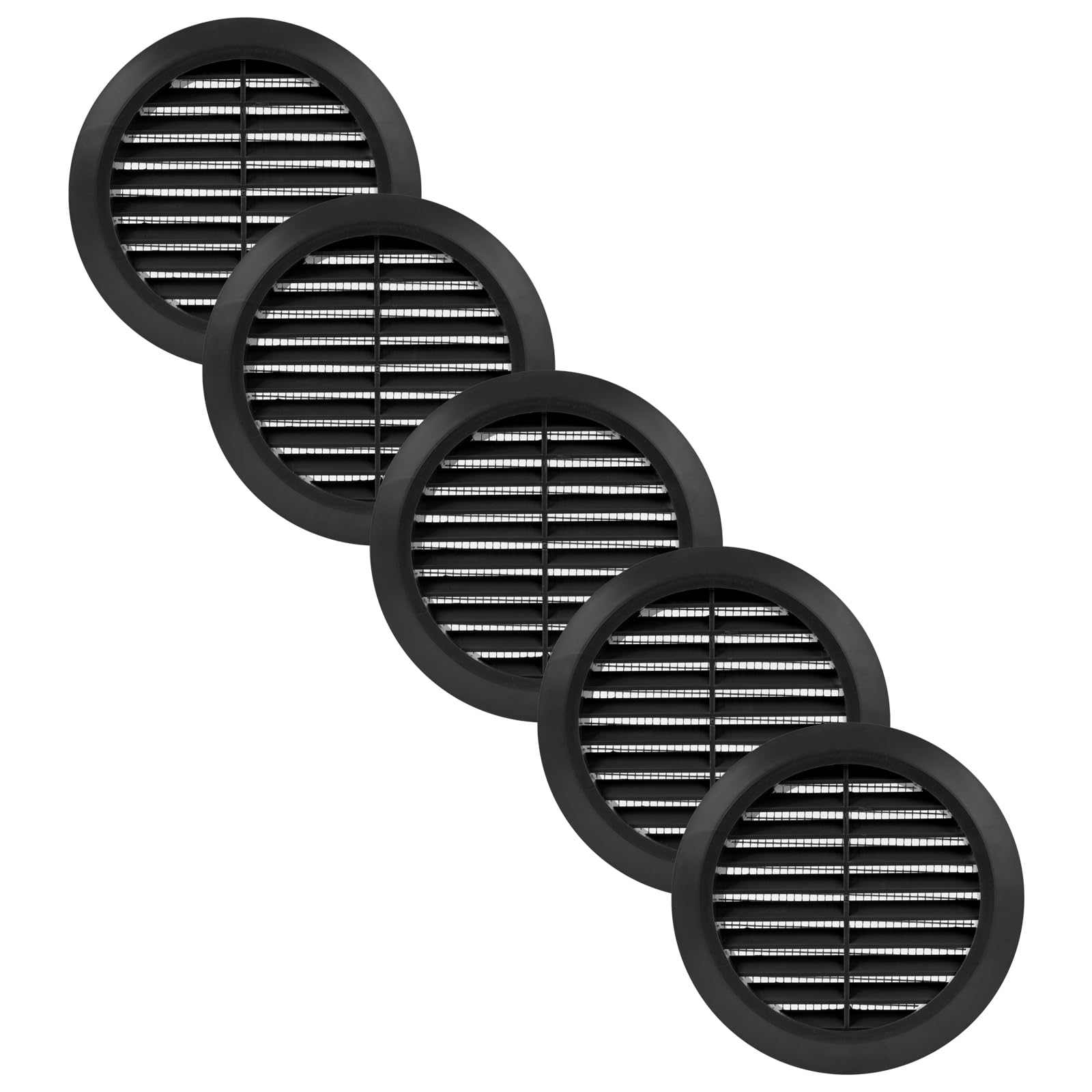 Moustiquaire Climatisation Vent Systems 10,2 Cm - Lot De 2 - Noir - Grille D 'aération Ronde Grille De Ventilation Vide Sanitaire
