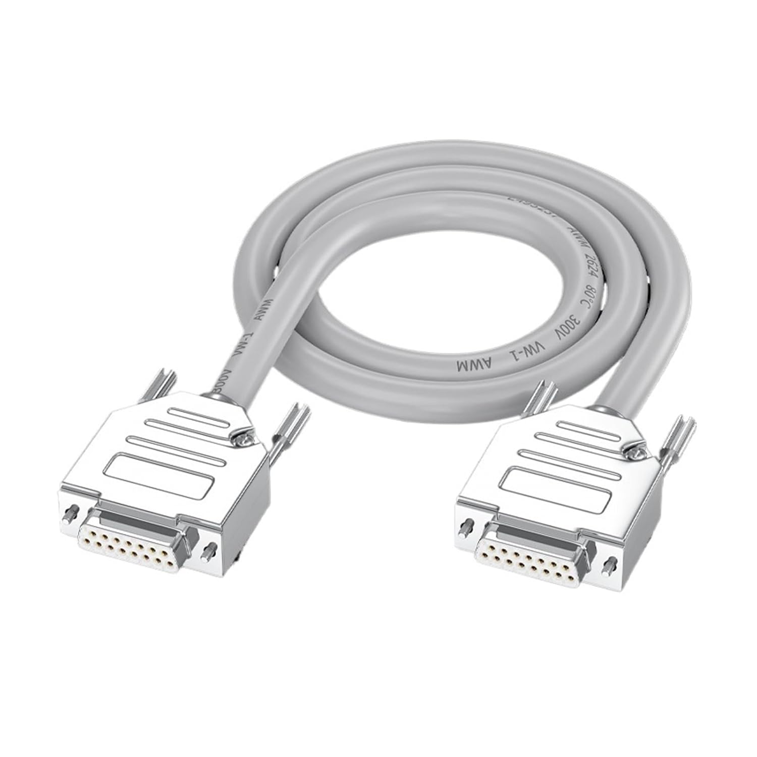 DB15 Industrial Grade Drag Chain 15pin Male to Female Connector 1 Meter /5M RVVP16*15 Parallel Lines Sol*/id Pin Data Cable(Female to Female,10 Meters)