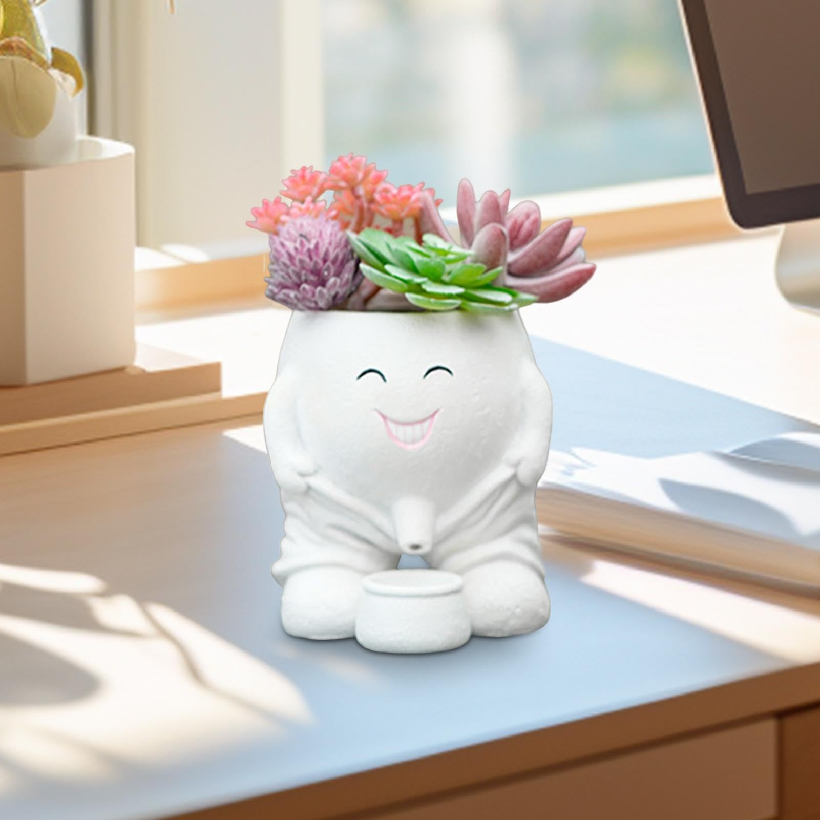 Amazon.co.jp: かわいいフェイスプランター | 笑顔の植木鉢