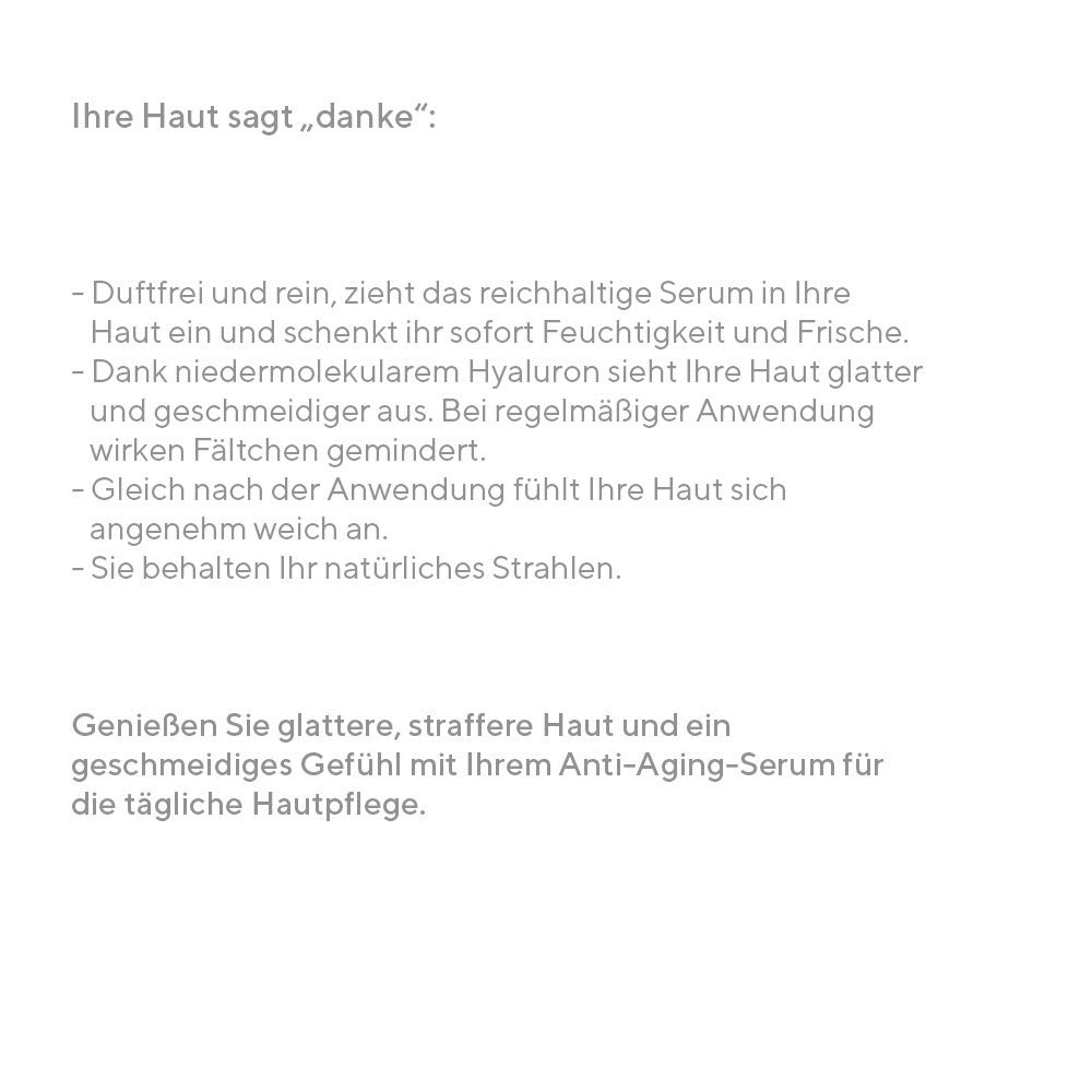 hyapur® - Hyaluron Serum PUR 15ml - Reinstes Hyaluronsäure Gesichts Serum mit Silber - zur Anti-Aging-Pflege mit Bio- Vegan- Natur- Kosmetik aus Berlin