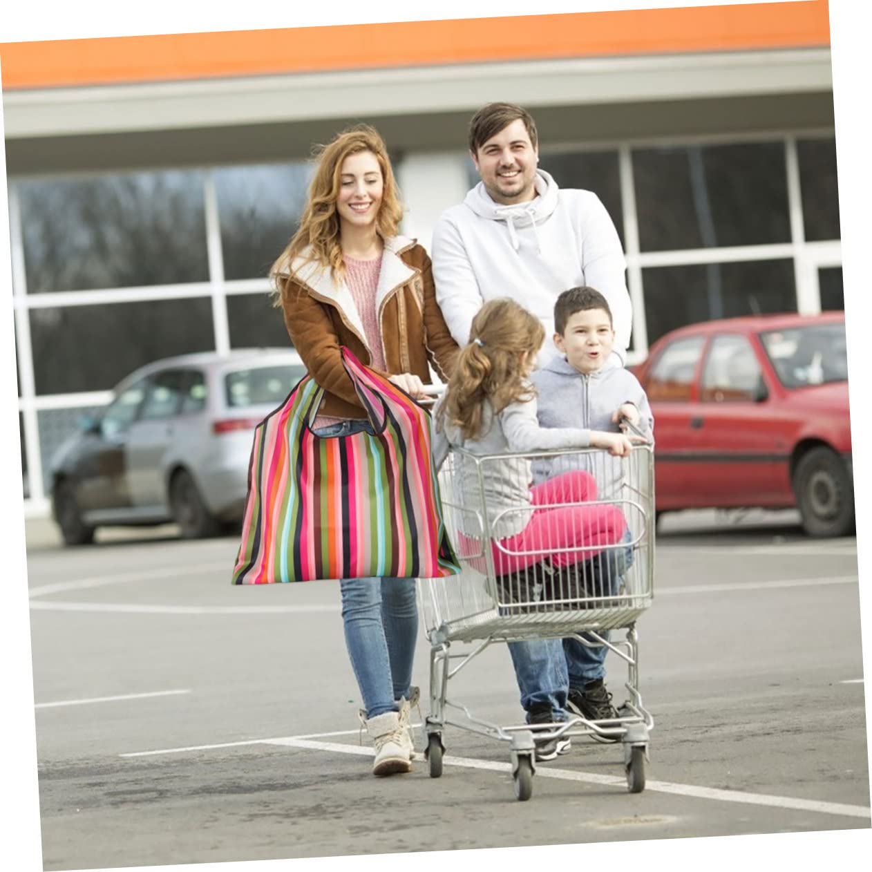 NAMOARLY Large Capacity Shopping Bag 2pcs Oxford Cloth Tote Bags Foldable Portable for Mall/store