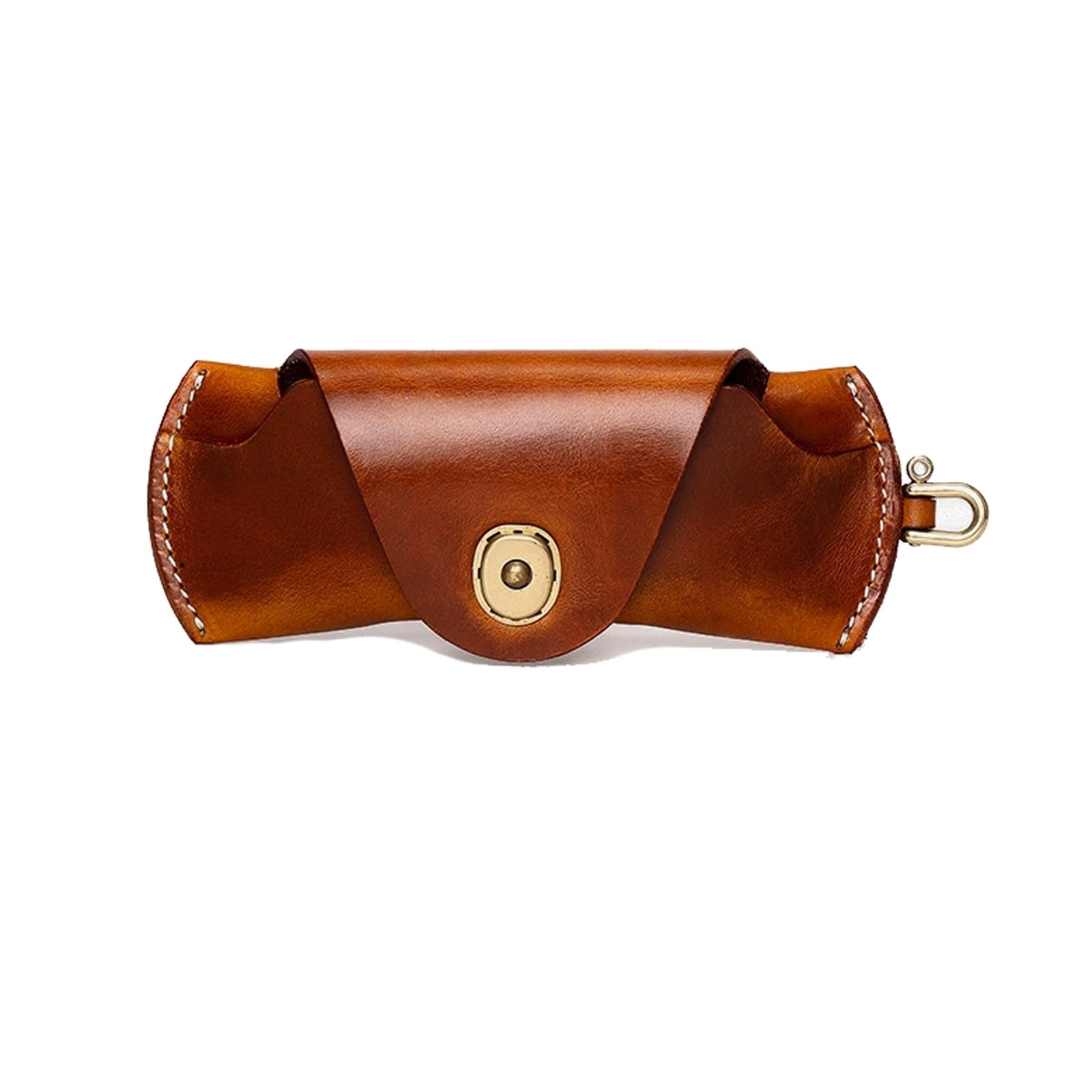 Skórzane etui na okulary w stylu retro, skórzane etui na okulary w stylu vintage okulary do czytania etui ochronne dla kobiet mężczyzn etui na okulary do czytania, (Grey : A, Size : S)