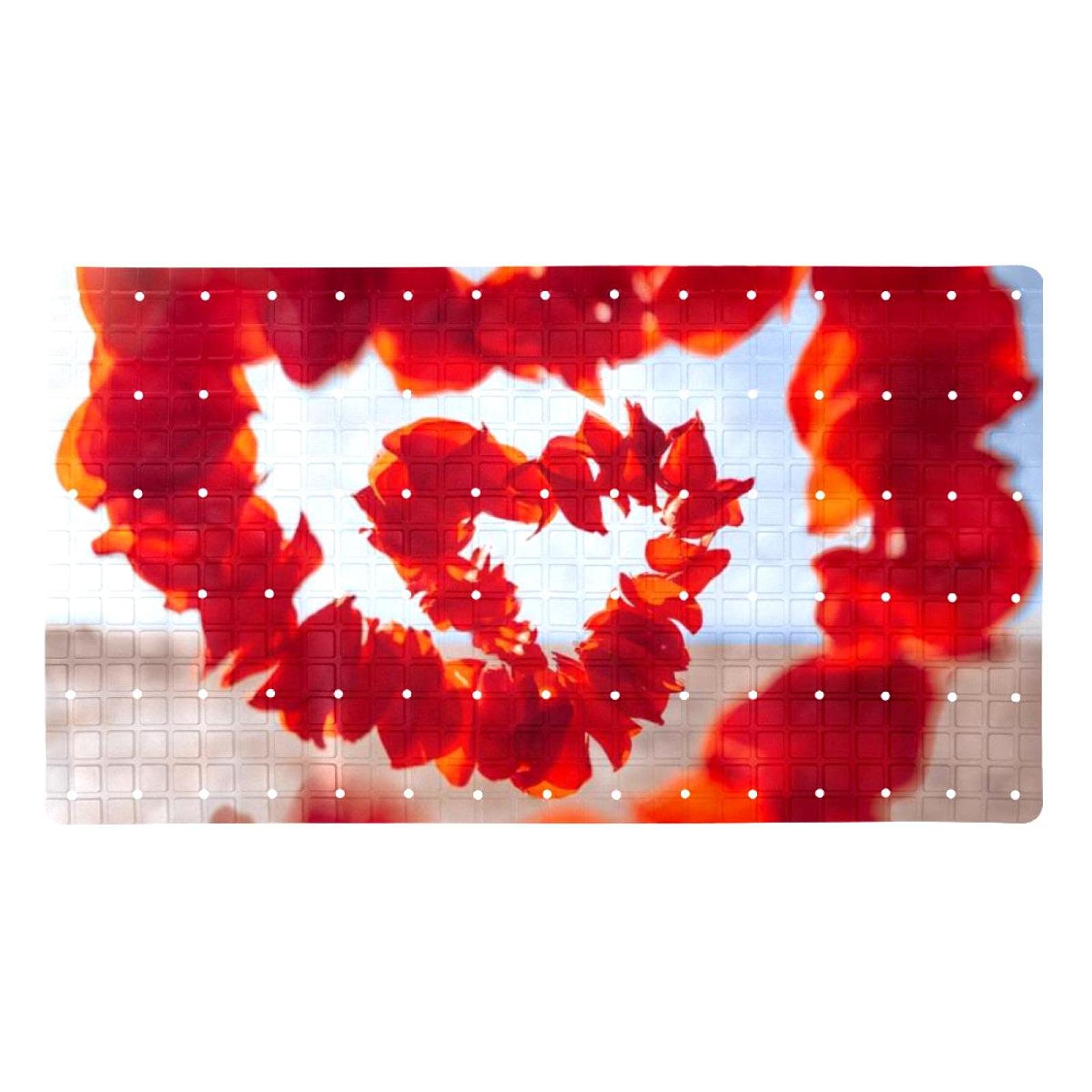 Tapis de bain antidérapant cœur douche baignoire sans BPA