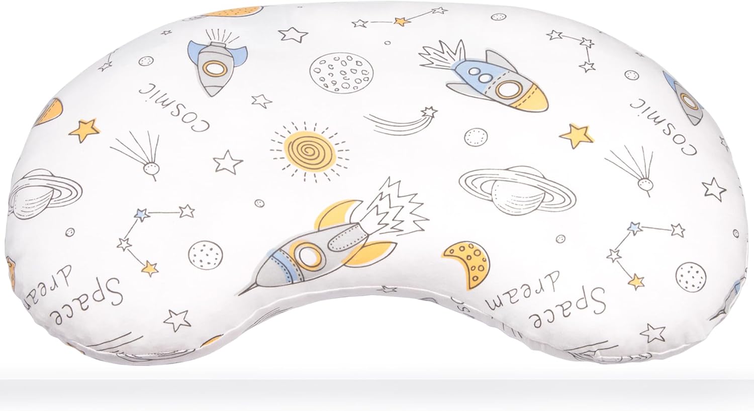 BYRIVER 12x22 Toddler Pillow with Cotton Pillowcase, Ergonomic Sleeping Pillow for