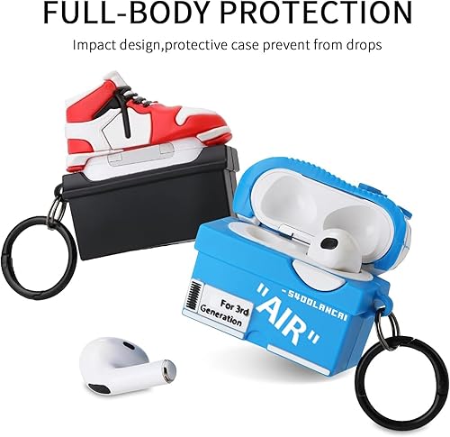 Miniatura 9 de Paquete de 2 Gedicht para Airpods de 3 generación, bonita funda de personajes de dibujos animados para AirPods 3, diseño único, divertido y