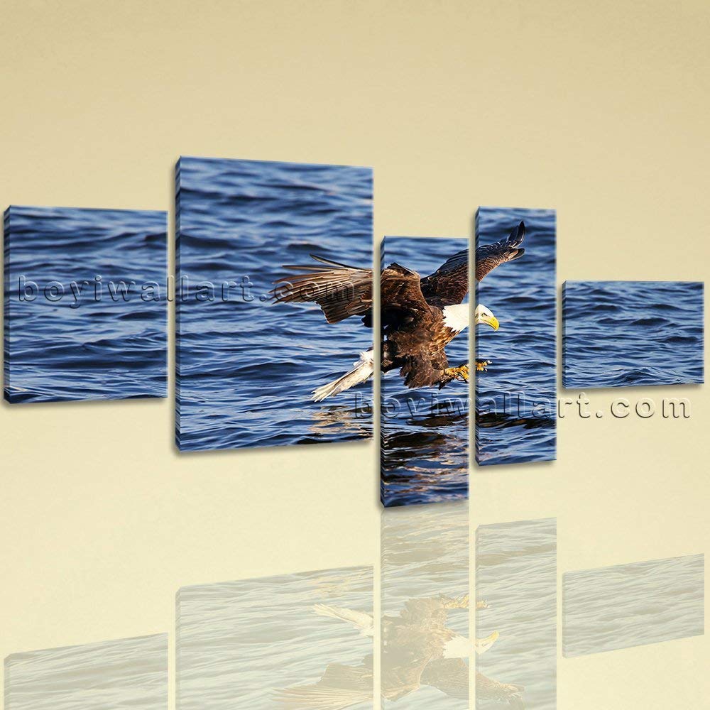 Extra Large Animal Wall Art Eagle Decor Painting Bedroom 5