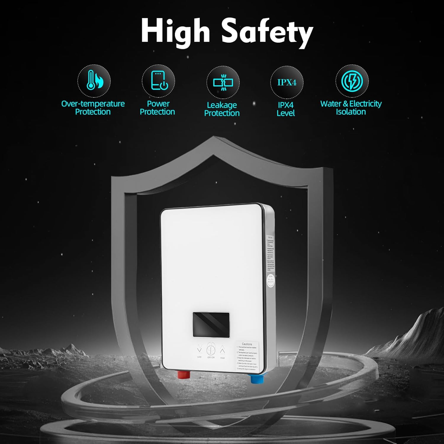 Tankless Electric Hot Water Heater,4500W 110V Instant Water Heater On Demand Bath Shower with LED Screen Display for Bathroom, Bathtub, RV, Whole House, Shower, Sink Small,w/Overheating Protection