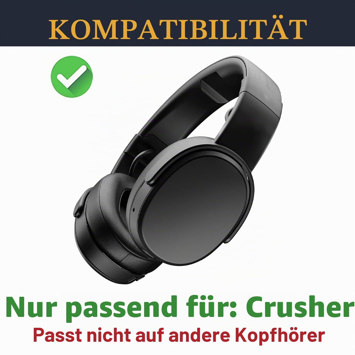 SOULWIT Reparatur Kopfband Headband Seitenver Abdeckung Schieber für Skullcandy Crusher Wireless Kopfhörer, Ersatz Endkappen Reparaturset Zubehör