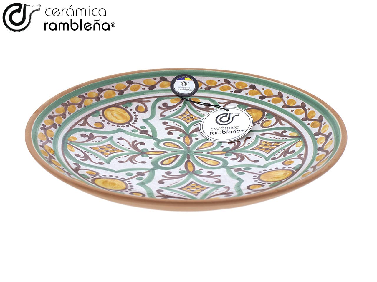 Plato decorativo pared CERÁMICA RAMBLEÑA D47 27x27x4.5 cm Hecho a mano
