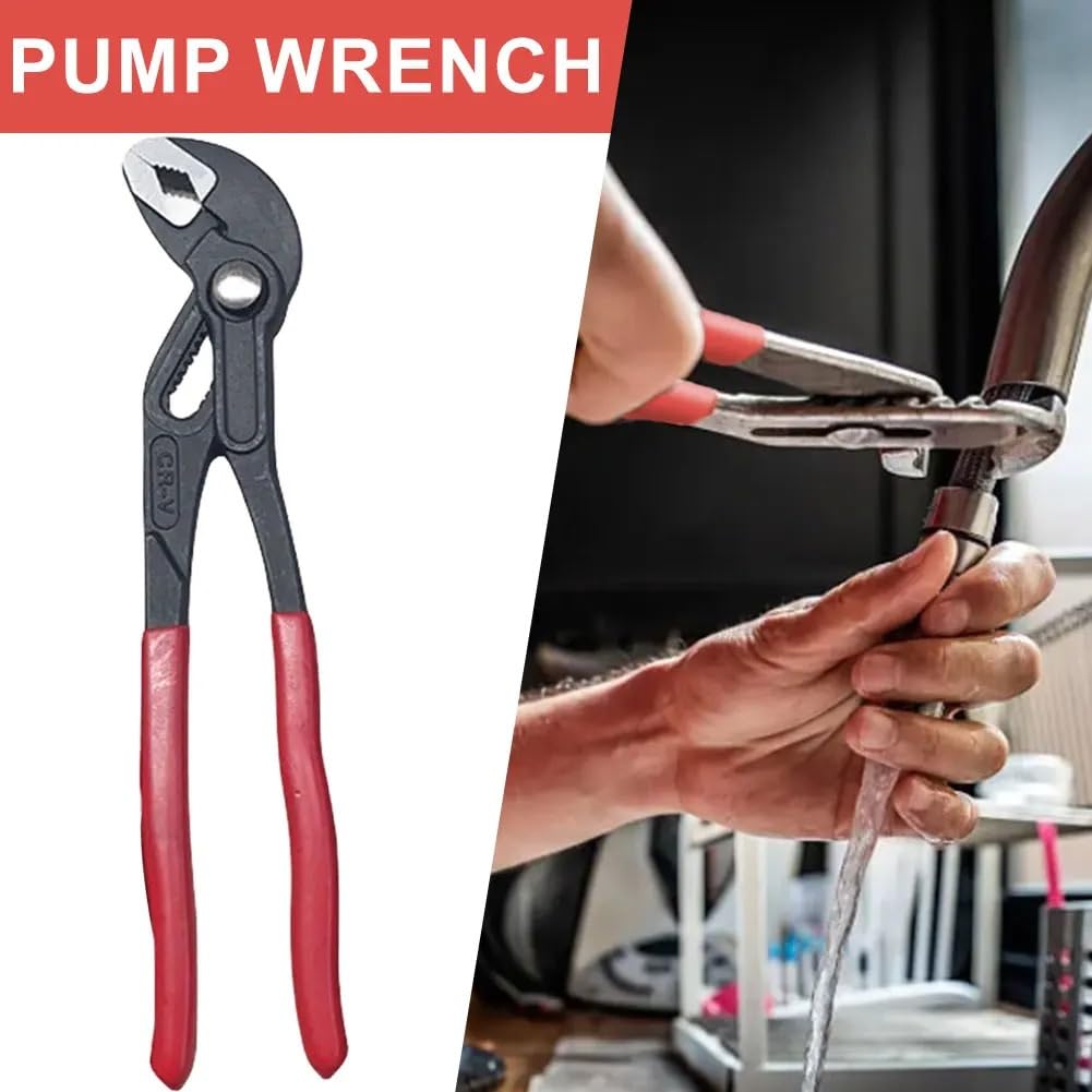 Llave de tubo ajustable para fontaneros con diseño de ranura deslizante y agarre cómodo, herramienta de mano rápida para tubería de 12 pulgadas