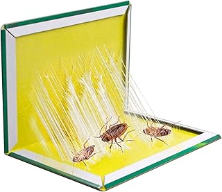 YaosiYeen Pest Sticky Pad Traps Boards - 12 Pack Extra Strong Glue Trap Pads,Multi-Use Effective Glue Boards for Indoor Outdoor Home Kitchen Garden