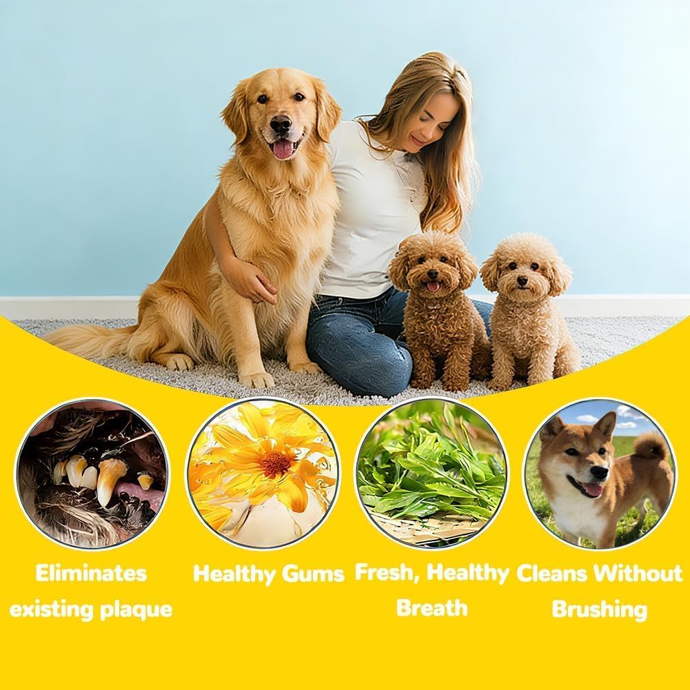 2026 New Clean Spray for Dogs & Cats, Natural Breath Freshener No-Brush Oral Care Solution, Helps Minimize Tartar Buildup, for a Healthy Balance of Oral,Supports Gum Health Tartar Remover - Image 5