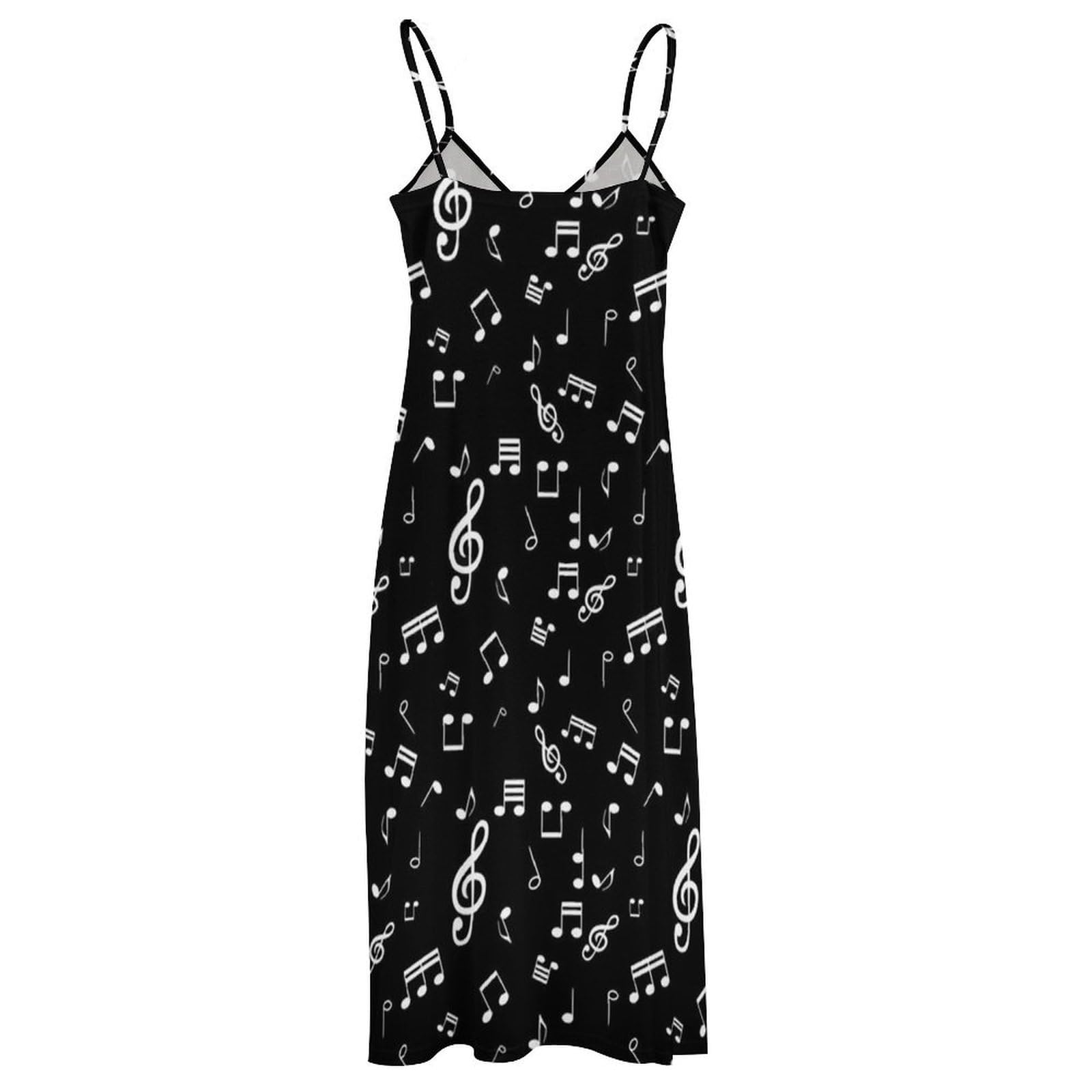 Vestido largo de verano para mujer, vestido de verano con cuello en V, tirantes delgados, vestido de playa