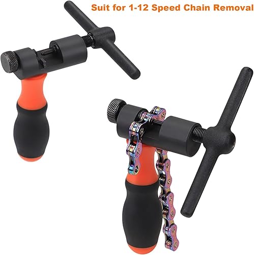 Miniatura 2 de Kit de herramientas de reparación de cadena de bicicleta, divisor de cadena de bicicleta, alicates maestros, indicador de desgaste de cadena para