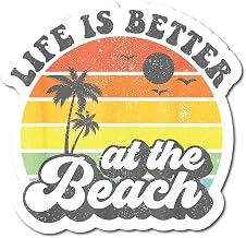 Life is Better at The Beach |Great Gift Idea|Single |5 Inch Magnet | Made in The USA | Car Auto Tool Box RefrigeratorMagnet|MAGS11018