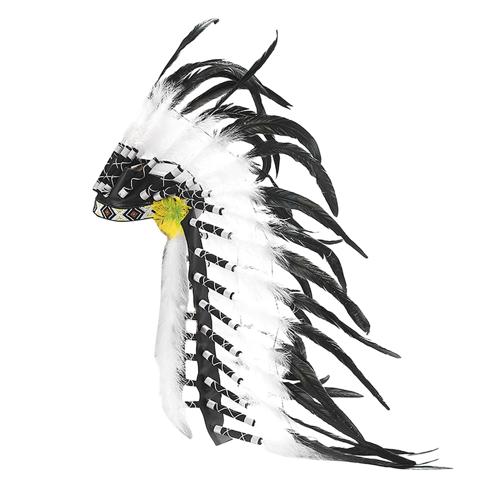 Baoblaze Indian Headdress Feather Headband Festival Headwear American Chief Indian Hat Hair Accessories for Holidays Carnivals Women Men Hat Fascinator,Long,R — image 1