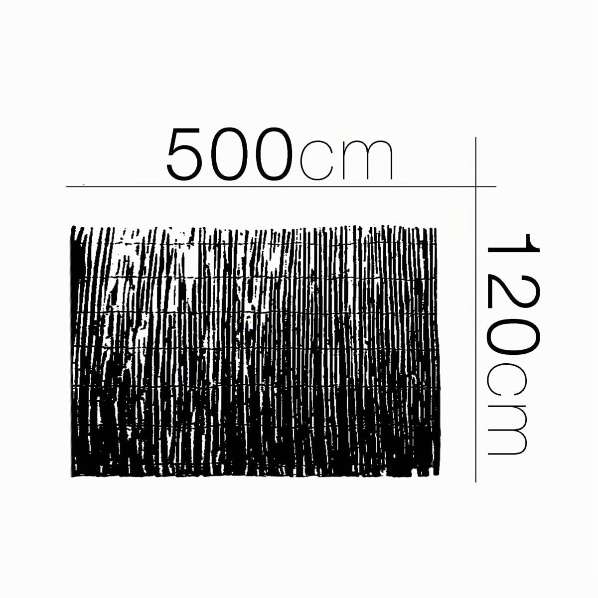 Lot de 4 canisse en bambou, clôture de jardin, couverture de protection contre le vent et le soleil - Longueur 500 x Profondeur 120 cm -JUANIO-