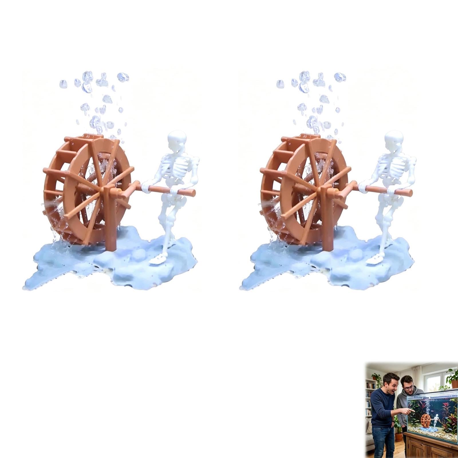 Dynamic Skeleton Bubbler Aquarium Decoration, Fish Tank Bubbler Ornaments, Fish Tank Decorations