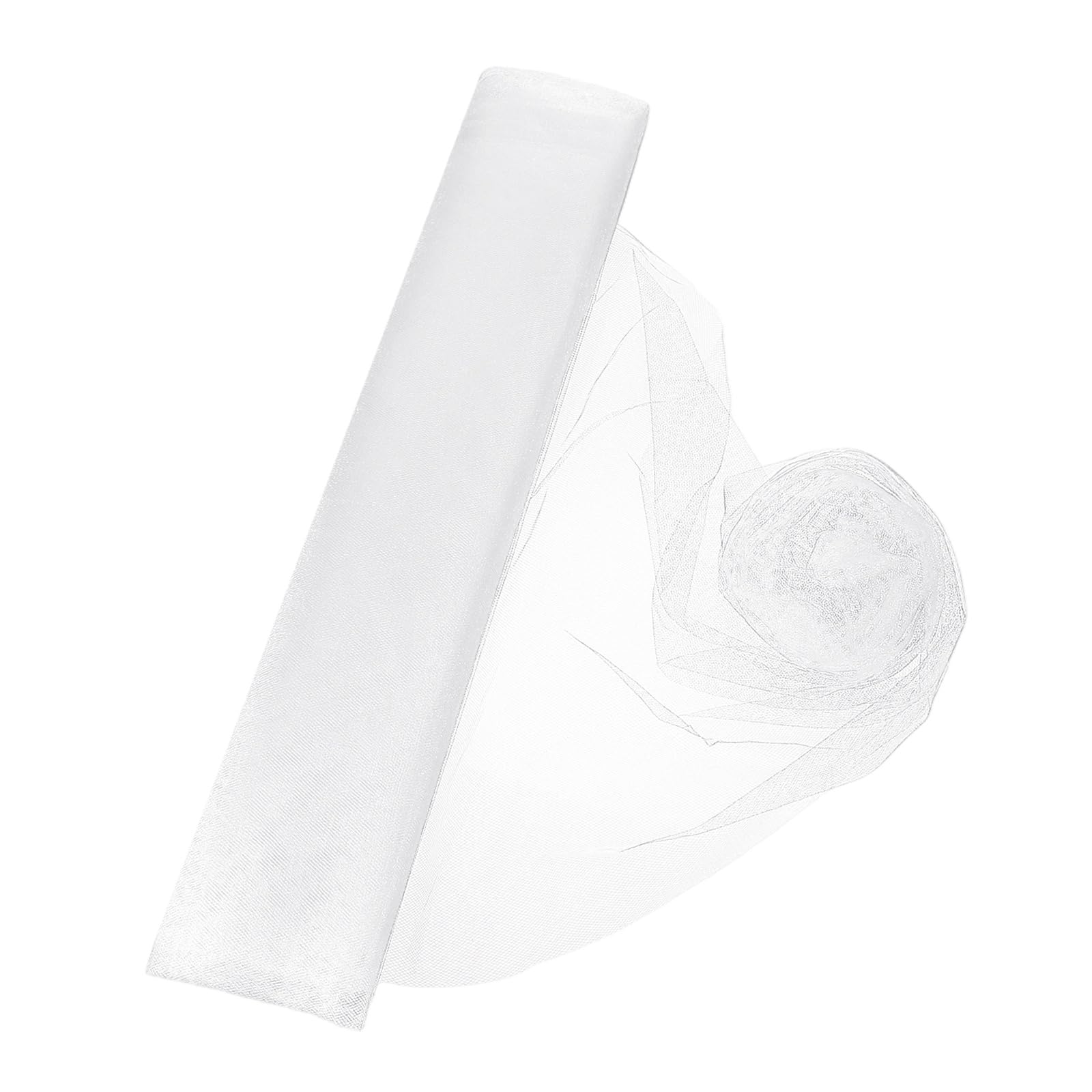 PATIKIL 20" by 5 Yard Tulle Fabric Rolls, Tulle Sheer Fabric Soft Drape Roll for DIY Craft Bridal Veil Wedding Party Table Skirt Ceiling Shower Birthday Party Event, White