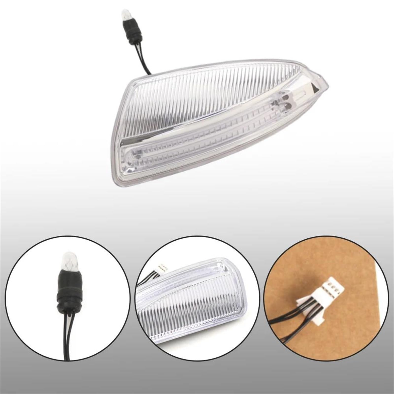 Genérico A1649061400 Luz Señal Giro Espejo Retrovisor Lateral Derecho/izquierdo Para Benz W164 Para ML350 3.5L 2008-2010(Right)