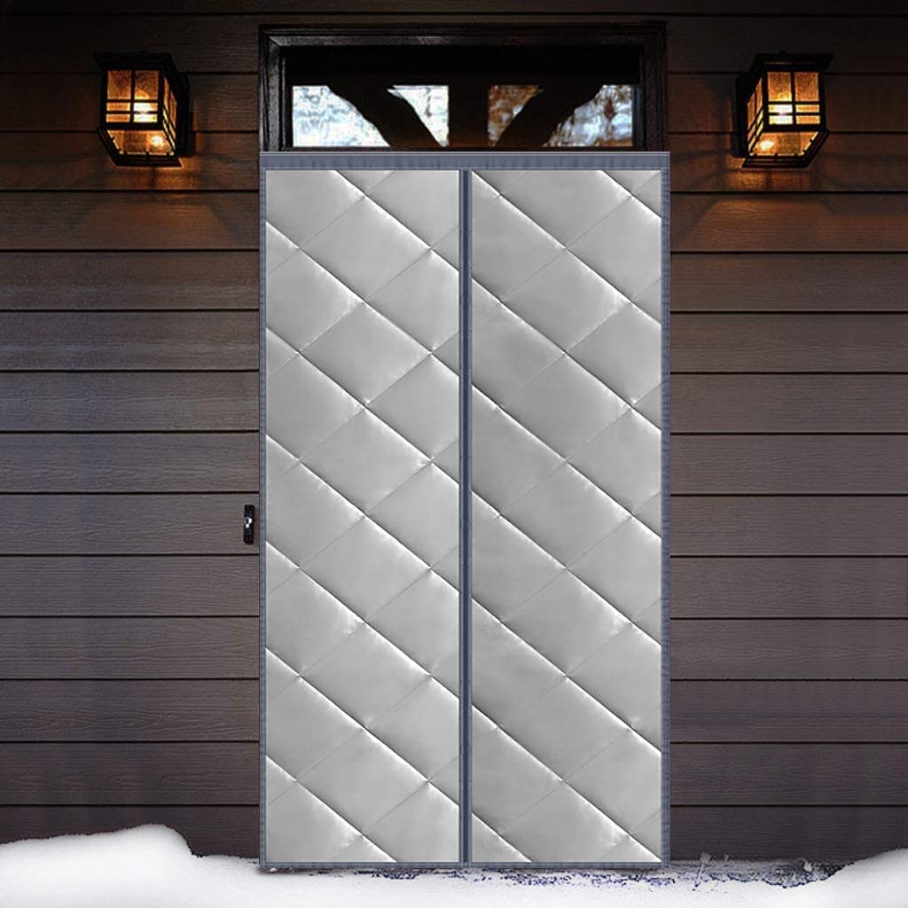 Rideau De Porte Magnétique Isolant - Coupe-froid Et Bruit, Pour Entrée Ou Garage, 80x190 Cm Noir