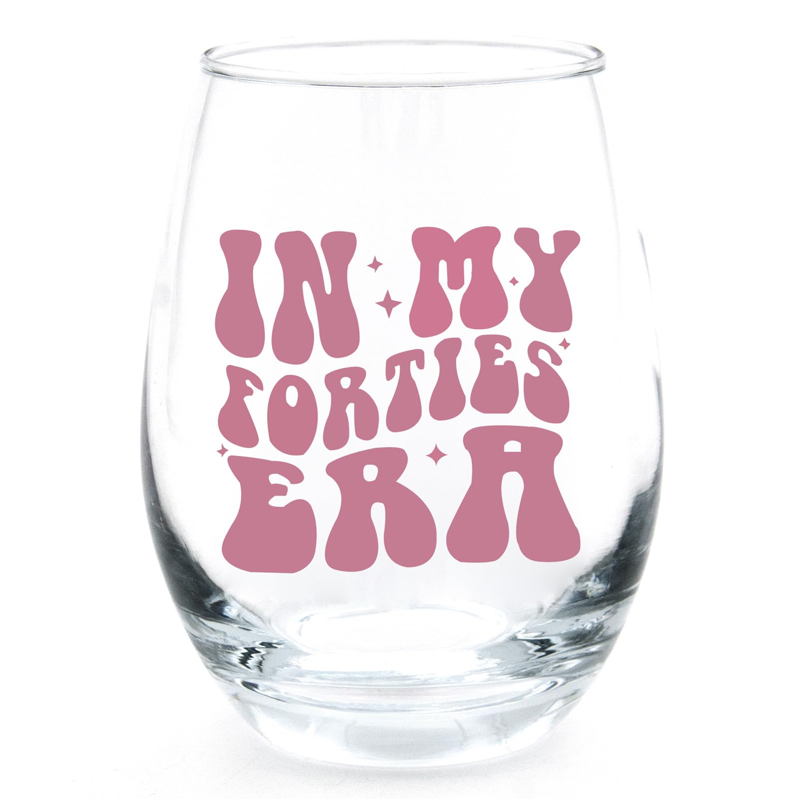 Wine Glass 40th Birthday Gift Women - In My Forties Era - 40 Year Old Gifts for Friend Mom Sister Daughter Wife Coworker, Birthday Glass For Decorations