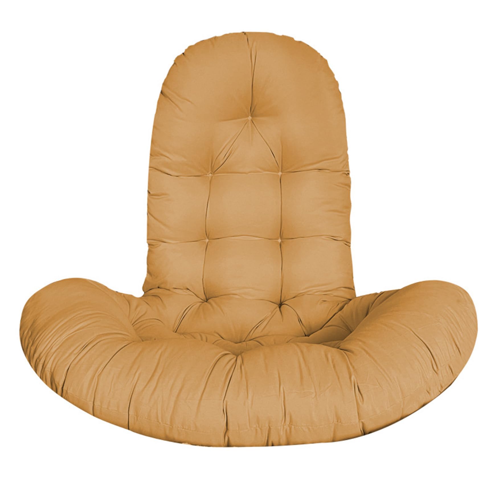 Hperu Egg Chair Cushion Replacement Thick Plush Swing Chair Cushion with High Back Support for Outdoor Patio Garden, Coffee