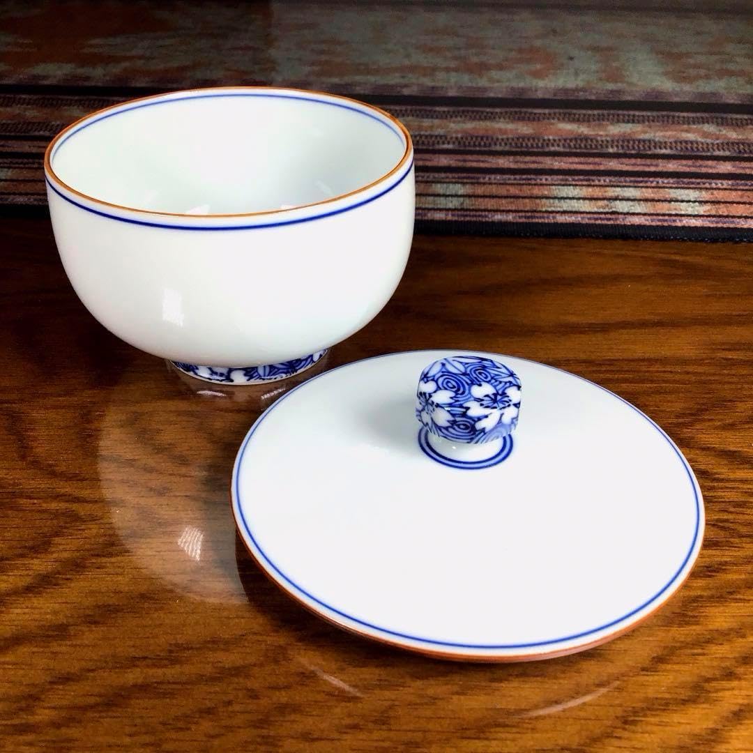 清水焼 平安陽山造 濃牡丹唐草 飯茶碗 夫婦茶碗 平安素明 清水焼 青華