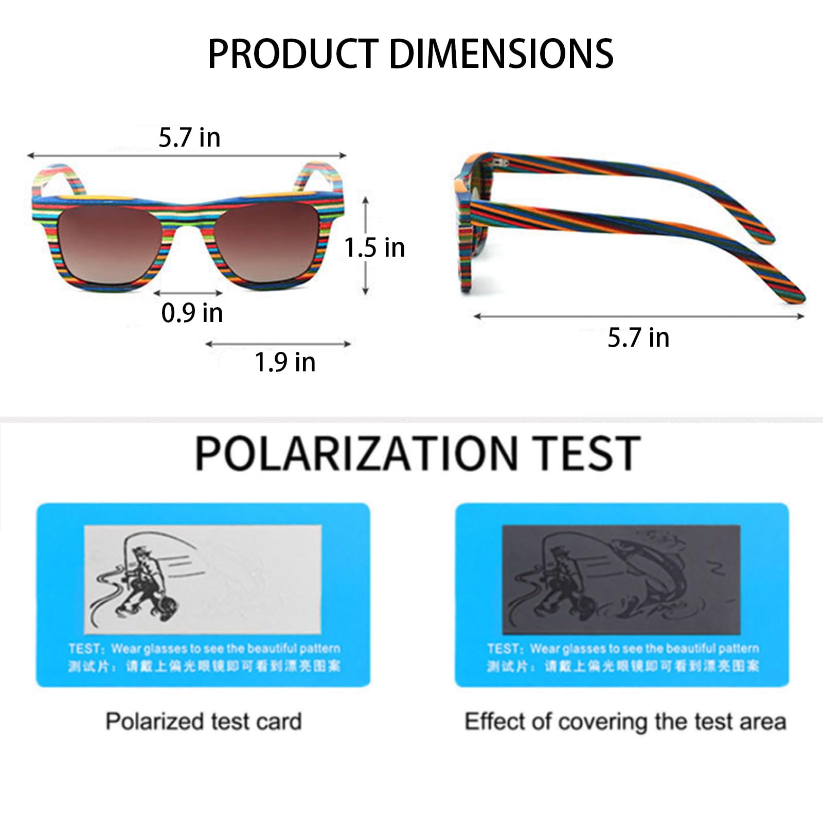 Sonnenbrille Damen & Herren Holz Polarisiert – Schwimmfähige Bambus Brille Vintage Stil – UV400 Holzsonnenbrille Für Wassersport, Angeln & Autofahren (Oval & Leicht)