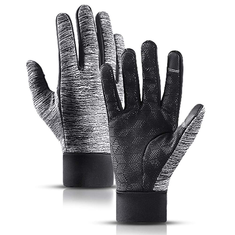Winterhandschuhe, Winddichte Thermo-Fahrradhandschuhe Kaltes Wetter, wasserdichte Fleece OutdoorTouch Screen Skihandschuhe Grau